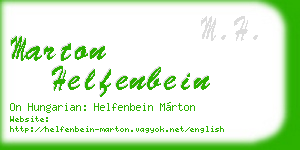marton helfenbein business card